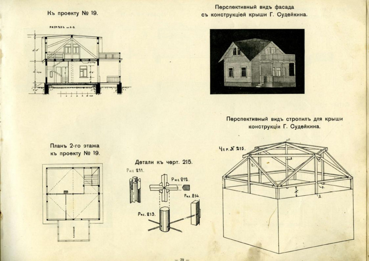 Альбом архитектурных проектов Григория Судейкина, 1913 год