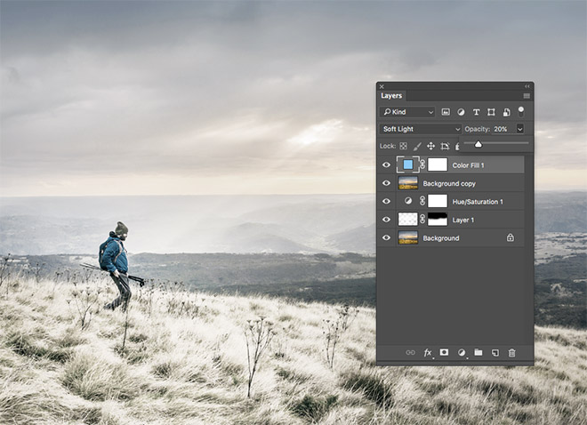 Summer to Winter conversion in Adobe Photoshop