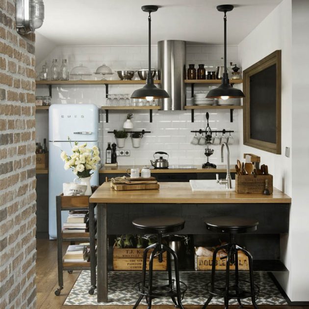 Дизайн маленькой кухни: многофункциональные шкафы