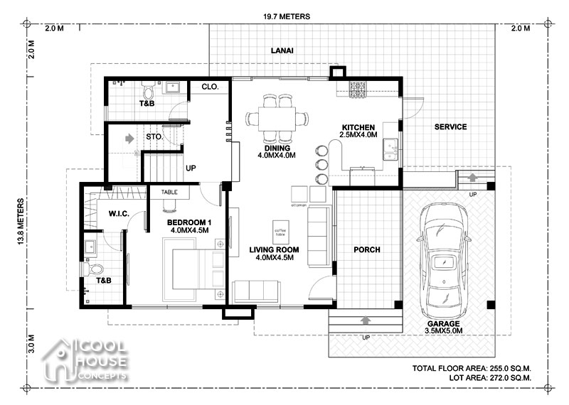 two storey modern house floor plan