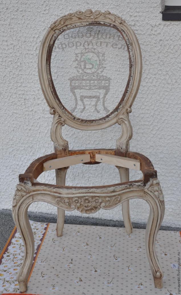 Покраска стула с использованием патины и воска, фото № 18