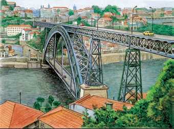 Мост через р. Дору в г. Порту, Португалия
