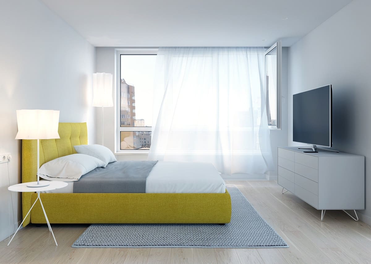спальня в стиле минимализм дизайн