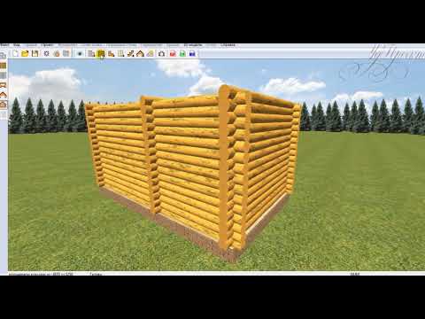 Проектирование деревянной бани из оцилиндрованного бревна в House Creator 3 0