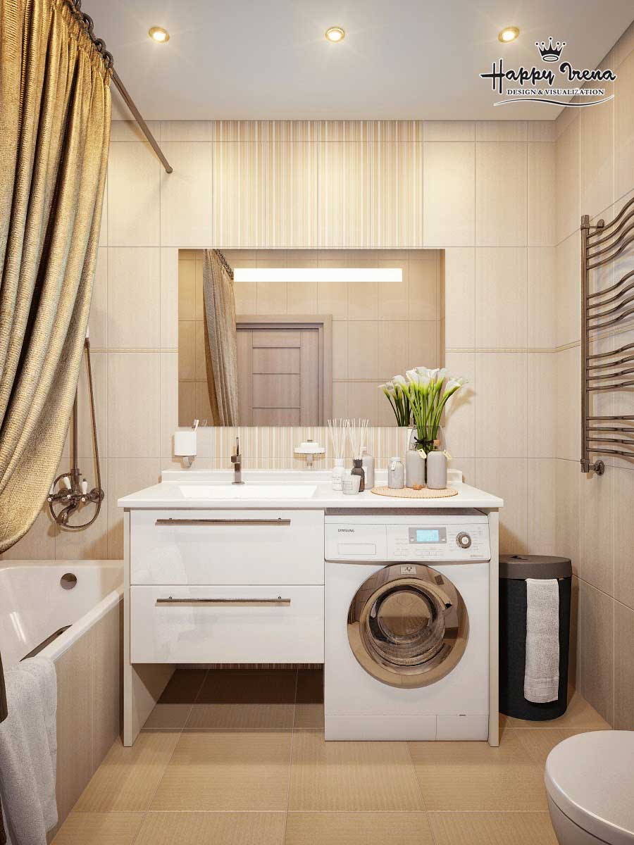 Дизайн ванной комнаты фото 6 кв м с туалетом и стиральной машиной