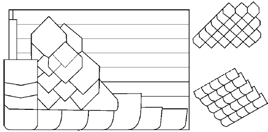 Схема укладки плиток французски способом