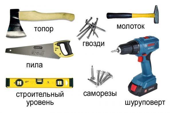 Инструменты для строительства односкатной крыши