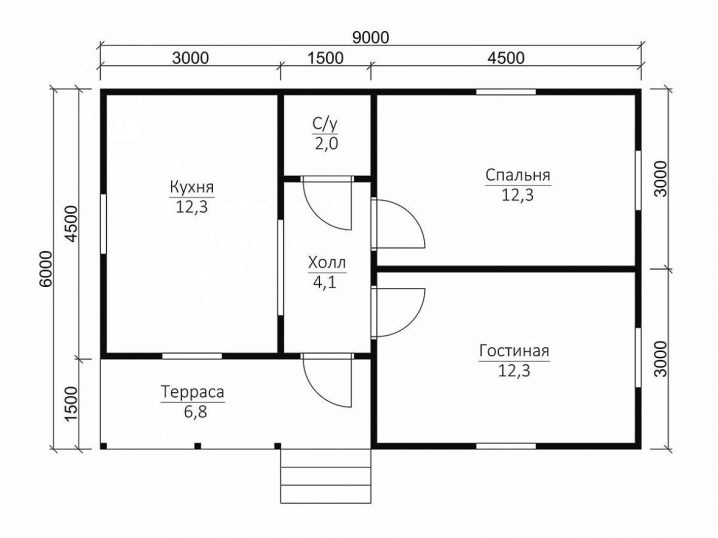 Способы планировки дома размером 6х9 м