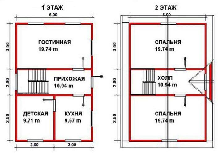 Способы планировки дома размером 6х9 м