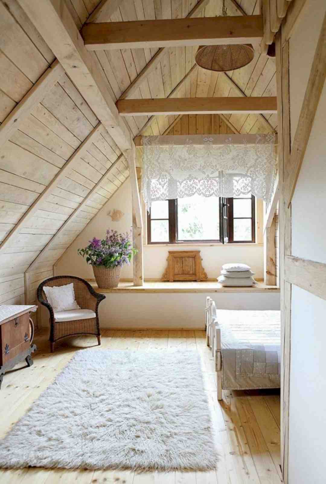 Мансарда спальни дизайн