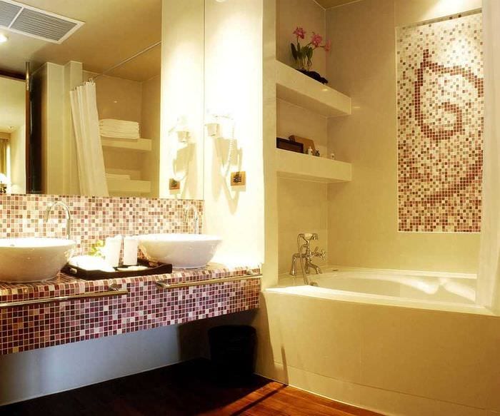 вариант современного интерьера ванной комнаты 3 кв.м