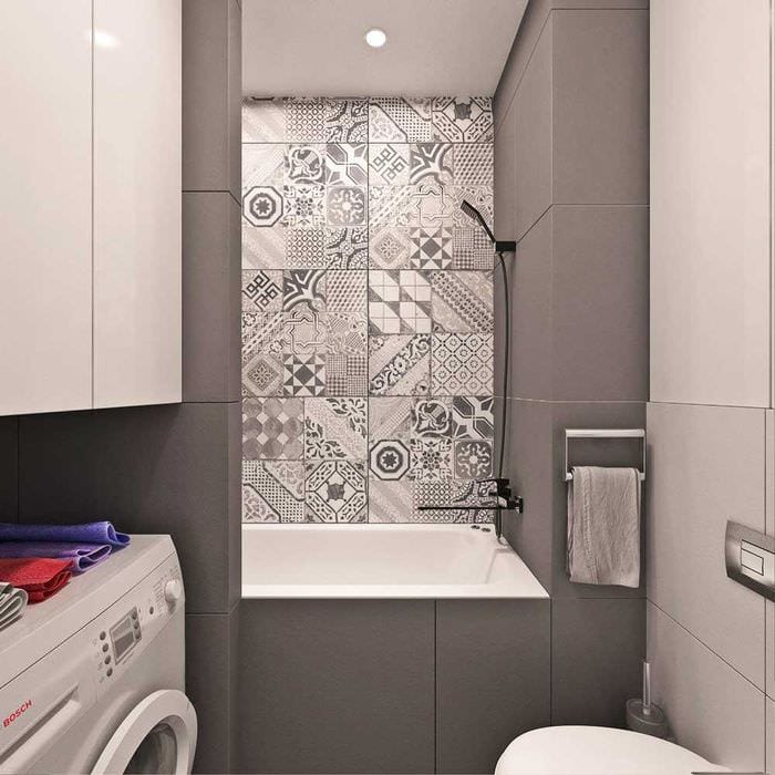 идея современного стиля ванной комнаты 3 кв.м